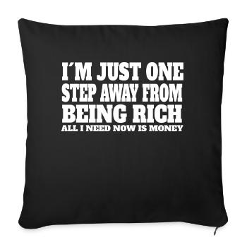 funny sayings funny saying gift funny - Sofa pillowcase 17,3'' x 17,3'' (45 x 45 cm) - black - Front