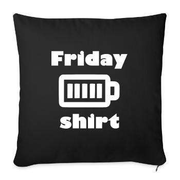 La drôle de chemise du vendredi - Housse de coussin décorative 45 x 45 cm - noir - Devant