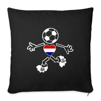 Les fans néerlandais - Housse de coussin décorative 45 x 45 cm - noir - Devant