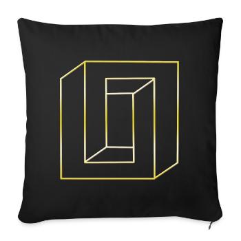 optique - Housse de coussin décorative 45 x 45 cm - noir - Devant
