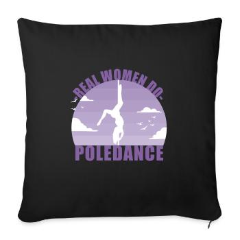 Pole Dance Dancer Poledancing Pole Gift - Sofa pillowcase 17,3'' x 17,3'' (45 x 45 cm) - black - Front