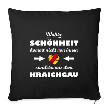 Die Kraichgauer - Sofakissenbezug 45 x 45 cm - Schwarz - Vorne