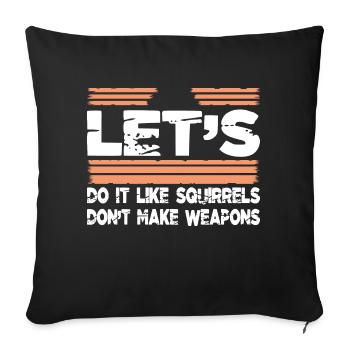 awesome bday present peace movement hippie - Sofakissenbezug 45 x 45 cm - Schwarz - Vorne