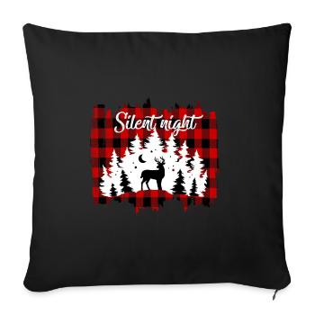 Silent Night Christmas Gift - Sofa pillowcase 17,3'' x 17,3'' (45 x 45 cm) - black - Front