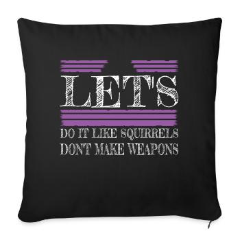peace geek drôles dictons drôles citation verte funky - Housse de coussin décorative 45 x 45 cm - noir - Devant