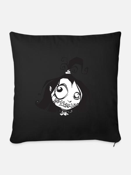 Voodoo reduzierter Kopf - Sofakissenbezug 45 x 45 cm - Schwarz