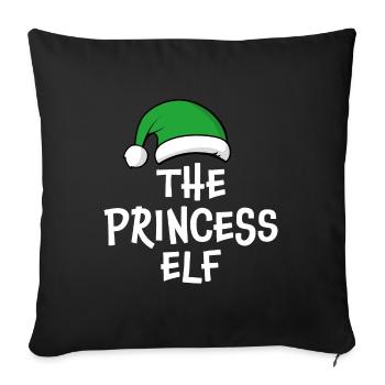 The Princess Elf - Sofa pillowcase 17,3'' x 17,3'' (45 x 45 cm) - black - Front