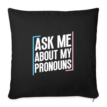 Trans Transgender Transsexual Pride - Sofa pillowcase 17,3'' x 17,3'' (45 x 45 cm) - black - Front