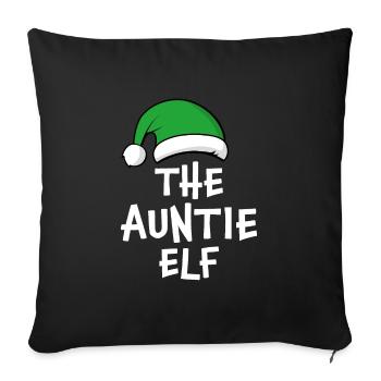 La tante elfe - Housse de coussin décorative 45 x 45 cm - noir - Devant