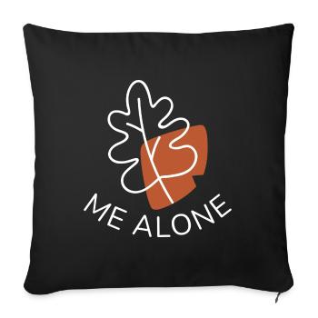 Feuille-moi seul - Housse de coussin décorative 45 x 45 cm - noir - Devant