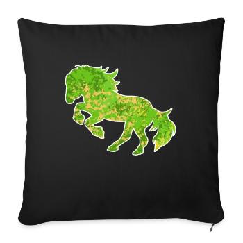 Gallop Horses Icelandic Horses Horse Love Trot - Sofa pillowcase 17,3'' x 17,3'' (45 x 45 cm) - black - Front