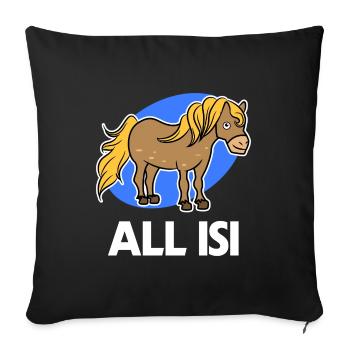 Horse Fool Statement Icelandic Horses Icelandic Pony - Sofa pillowcase 17,3'' x 17,3'' (45 x 45 cm) - black - Front