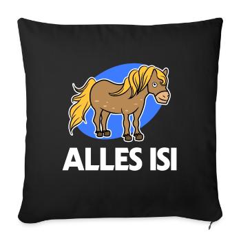 Icelandic Horses Icelandic Pony Statement Pony Horse Fan - Sofa pillowcase 17,3'' x 17,3'' (45 x 45 cm) - black - Front