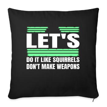 anniversaire colombe verte de la paix symbole de paix bday - Housse de coussin décorative 45 x 45 cm - noir - Devant