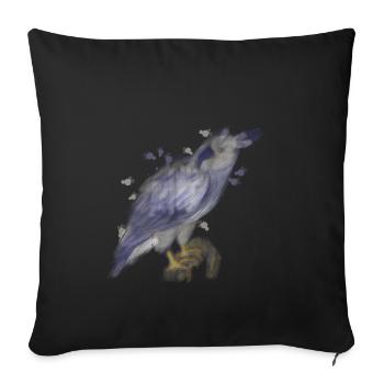 Harpy Eagle – Majestic Bird of Prey Illustration - Sofa pillowcase 17,3'' x 17,3'' (45 x 45 cm) - black - Front
