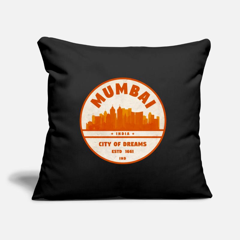 Mumbai Inde Skyline Housse de coussin décorative 45 x 45 cm