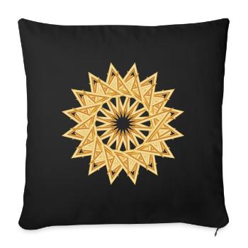 extraordinary golden star for Christmas - Sofa pillowcase 17,3'' x 17,3'' (45 x 45 cm) - black - Front