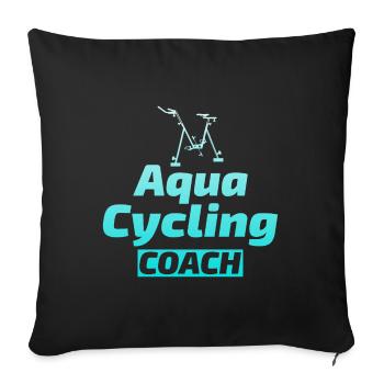 Aqua Cycling Swimming Pool Fitness Training Coach - Sofa pillowcase 17,3'' x 17,3'' (45 x 45 cm) - black - Front