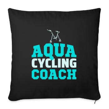 Aqua Cycling Swimming Pool Fitness Training Coach - Sofa pillowcase 17,3'' x 17,3'' (45 x 45 cm) - black - Front