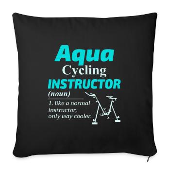Aqua Cycling Swimming Pool Fitness Training Coach - Sofa pillowcase 17,3'' x 17,3'' (45 x 45 cm) - black - Front