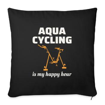 Aqua Cycling Swimming Pool Fitness Training Coach - Sofa pillowcase 17,3'' x 17,3'' (45 x 45 cm) - black - Front