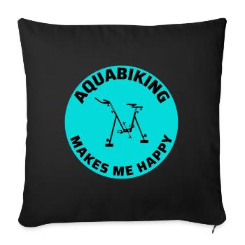 Aqua Cycling Piscine Fitness Training Coach - Housse de coussin décorative 45 x 45 cm - noir - Devant