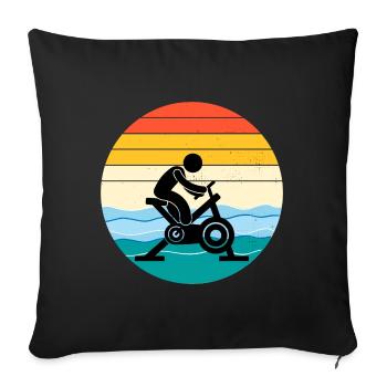 Aqua Cycling Piscine Fitness Training - Housse de coussin décorative 45 x 45 cm - noir - Devant