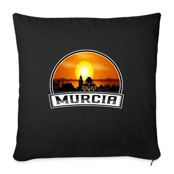 Murcie Espagne Skyline Vintage Sunset Travel Souveni - Housse de coussin décorative 45 x 45 cm - noir - Devant