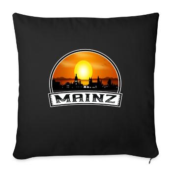 Mainz Germany Skyline Vintage Sunset Travel Souven - Sofa pillowcase 17,3'' x 17,3'' (45 x 45 cm) - black - Front