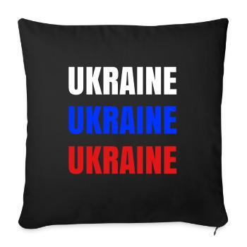 Ukraine Russian Flag - Sofakissenbezug 45 x 45 cm - Schwarz - Vorne