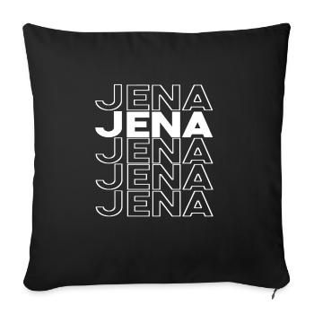 Jena - Sofakissenbezug 45 x 45 cm - Schwarz - Vorne