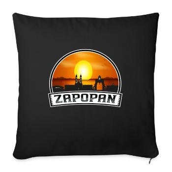 Zapopan Mexique Skyline Vintage Sunset Travel Souve - Housse de coussin décorative 45 x 45 cm - noir - Devant