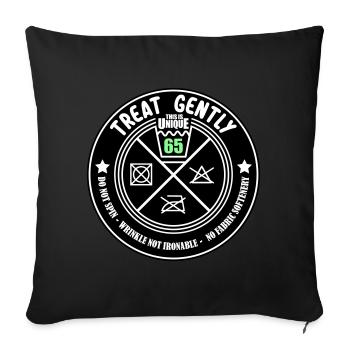 Traitement doux La pièce unique est de 65 | Les couleurs peuvent être changées - Housse de coussin décorative 45 x 45 cm - noir - Devant