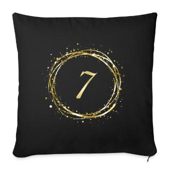 7 - Sofa pillowcase 17,3'' x 17,3'' (45 x 45 cm) - black - Front