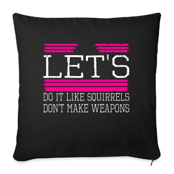 Funky Cadeau Hippie Coeur Drôle - Housse de coussin décorative 45 x 45 cm - noir - Devant