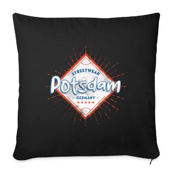 Potsdam Deutschland Stadt Skyline Heimat Liebe - Sofakissenbezug 45 x 45 cm - Schwarz - Vorne