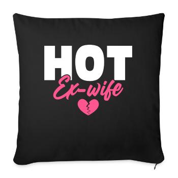 Hot Ex-Wife Divorce Women Divorcee - Sofa pillowcase 17,3'' x 17,3'' (45 x 45 cm) - black - Front