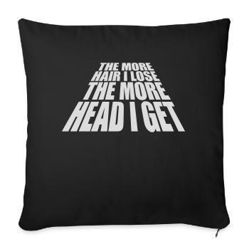 J’ai plus de tête - Housse de coussin décorative 45 x 45 cm - noir - Devant