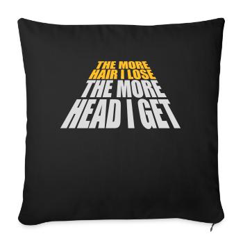 J’ai plus de tête - Housse de coussin décorative 45 x 45 cm - noir - Devant
