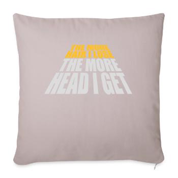 I get more head - Sofa pillowcase 17,3'' x 17,3'' (45 x 45 cm) - light taupe - Front