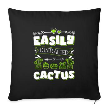 Cactus Spiny Mexique Jardinier - Housse de coussin décorative 45 x 45 cm - noir - Devant