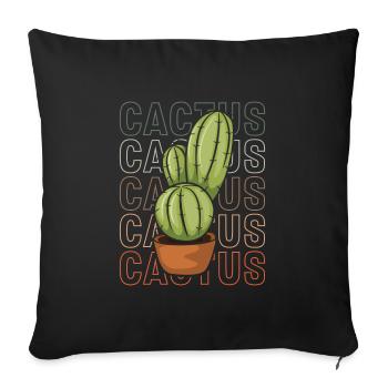 Cacti Spines Nature Holiday - Sofa pillowcase 17,3'' x 17,3'' (45 x 45 cm) - black - Front