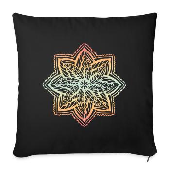 Mandala - Sofa pillowcase 17,3'' x 17,3'' (45 x 45 cm) - black - Front
