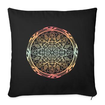 Mandala - Sofa pillowcase 17,3'' x 17,3'' (45 x 45 cm) - black - Front