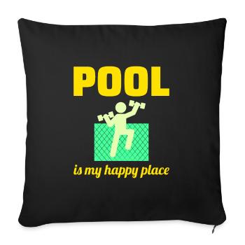 Water Aerobics Aquatic fitness Aqua Exercise Pool - Sofa pillowcase 17,3'' x 17,3'' (45 x 45 cm) - black - Front
