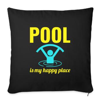Water Aerobics Aquatic fitness Aqua Exercise Pool - Sofa pillowcase 17,3'' x 17,3'' (45 x 45 cm) - black - Front