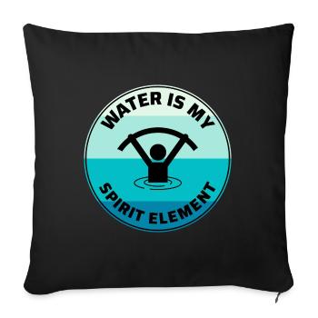 Aquagym Fitness aquatique Aqua Exercice - Housse de coussin décorative 45 x 45 cm - noir - Devant