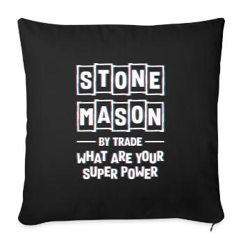 Craftsman Profession Artwork - Sofa pillowcase 17,3'' x 17,3'' (45 x 45 cm) - black - Front