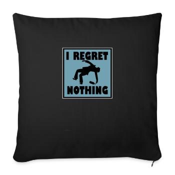 Je ne regrette rien - Housse de coussin décorative 45 x 45 cm - noir - Devant