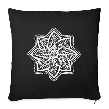 Mandala - Sofa pillowcase 17,3'' x 17,3'' (45 x 45 cm) - black - Front
